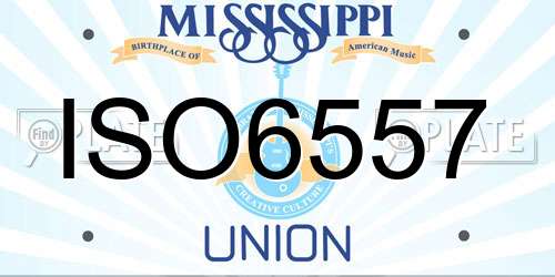 ISO6557 Mississippi License Plate