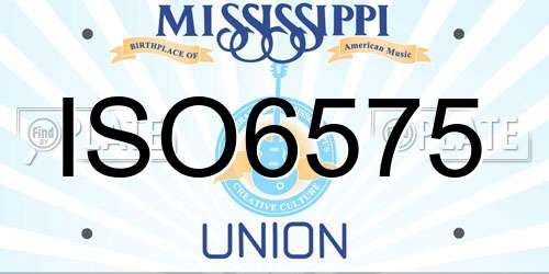 ISO6575 Mississippi License Plate