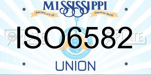ISO6582 Mississippi License Plate