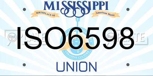 ISO6598 Mississippi License Plate