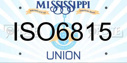ISO6815 Mississippi License Plate