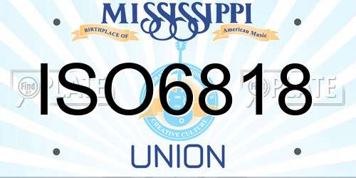 ISO6818 Mississippi License Plate