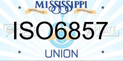 ISO6857 Mississippi License Plate