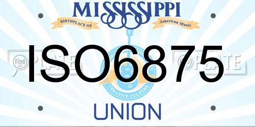 ISO6875 Mississippi License Plate