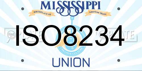 ISO8234 Mississippi License Plate