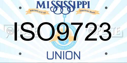 ISO9723 Mississippi License Plate