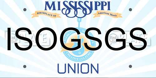 ISOGSGS Mississippi License Plate