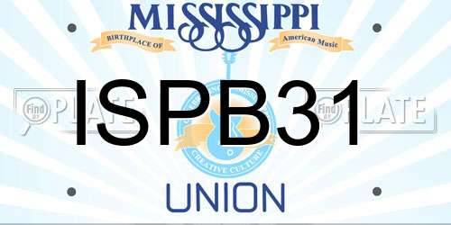 ISPB31 Mississippi License Plate
