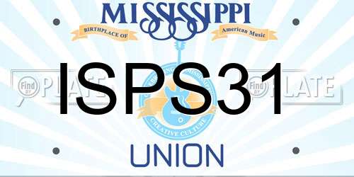 ISPS31 Mississippi License Plate