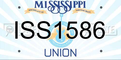 ISS1586 Mississippi License Plate
