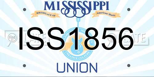 ISS1856 Mississippi License Plate