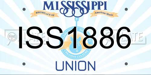 ISS1886 Mississippi License Plate