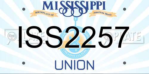 ISS2257 Mississippi License Plate
