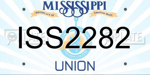 ISS2282 Mississippi License Plate