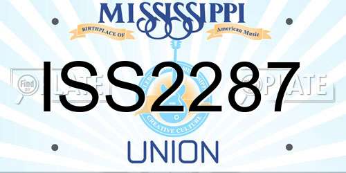 ISS2287 Mississippi License Plate
