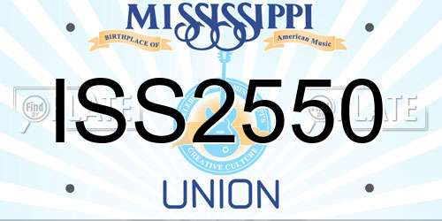 ISS2550 Mississippi License Plate