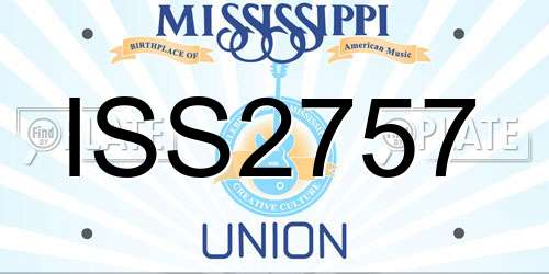 ISS2757 Mississippi License Plate