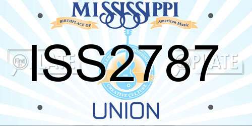 ISS2787 Mississippi License Plate