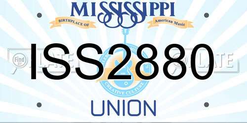ISS2880 Mississippi License Plate