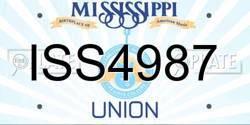 ISS4987 Mississippi License Plate