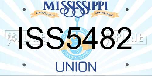 ISS5482 Mississippi License Plate