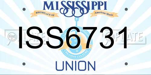 ISS6731 Mississippi License Plate