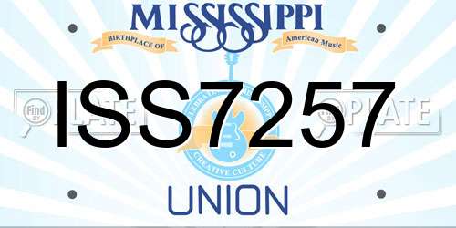 ISS7257 Mississippi License Plate