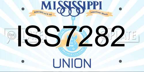 ISS7282 Mississippi License Plate