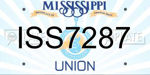 ISS7287 Mississippi License Plate
