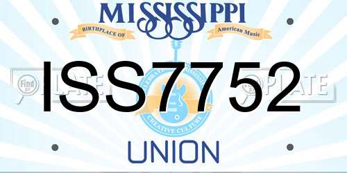 ISS7752 Mississippi License Plate