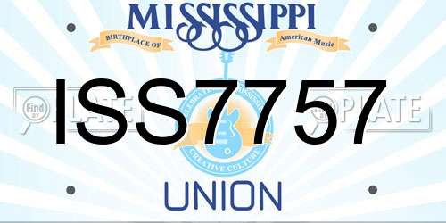ISS7757 Mississippi License Plate