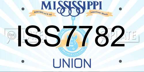 ISS7782 Mississippi License Plate