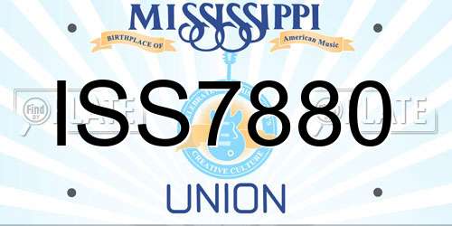 ISS7880 Mississippi License Plate