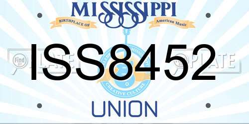 ISS8452 Mississippi License Plate