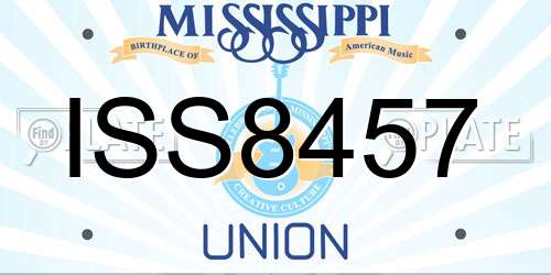 ISS8457 Mississippi License Plate