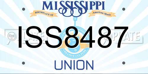 ISS8487 Mississippi License Plate