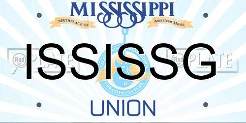ISSISSG Mississippi License Plate