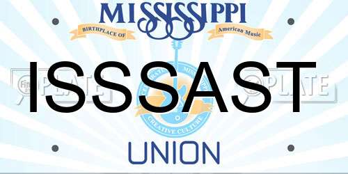 ISSSAST Mississippi License Plate