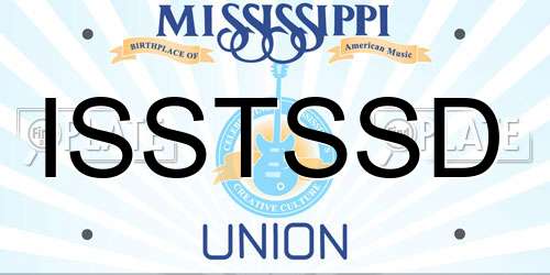 ISSTSSD Mississippi License Plate