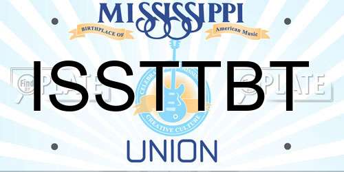 ISSTTBT Mississippi License Plate