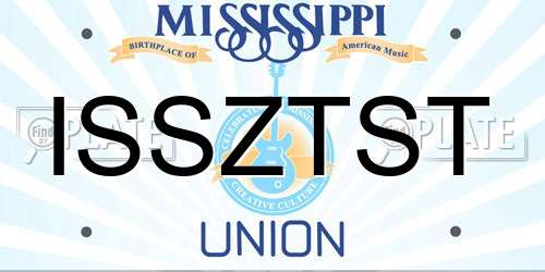 ISSZTST Mississippi License Plate