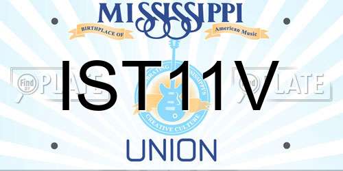 IST11V Mississippi License Plate
