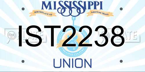 IST2238 Mississippi License Plate