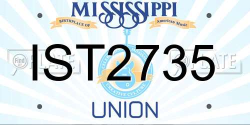 IST2735 Mississippi License Plate