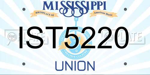 IST5220 Mississippi License Plate