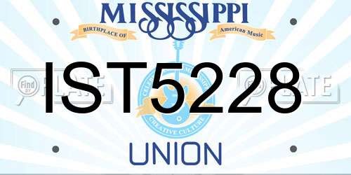 IST5228 Mississippi License Plate