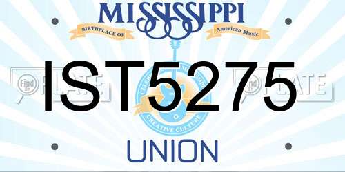 IST5275 Mississippi License Plate