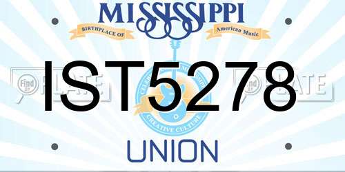 IST5278 Mississippi License Plate