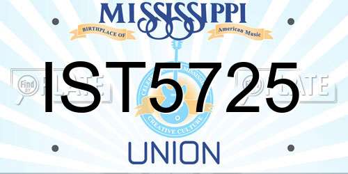 IST5725 Mississippi License Plate