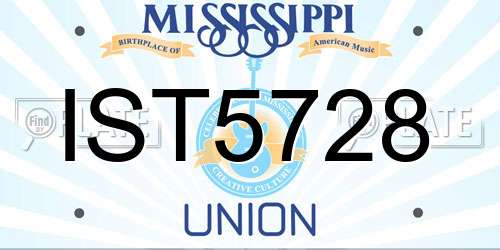 IST5728 Mississippi License Plate